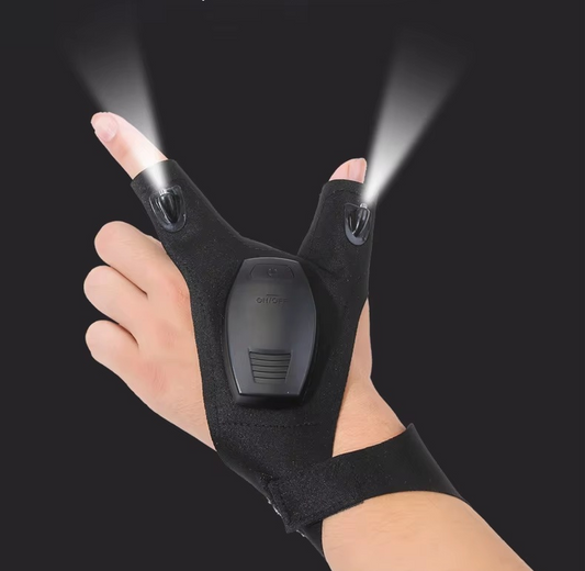 LED Flashlight Gloves USB Rechargeable Hands Free Light Gloves